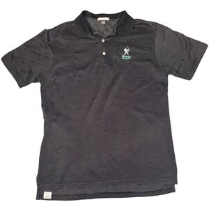 Peter Millar Mens Polo Shirt Sherwood Country Club Archery Logo Black White M
